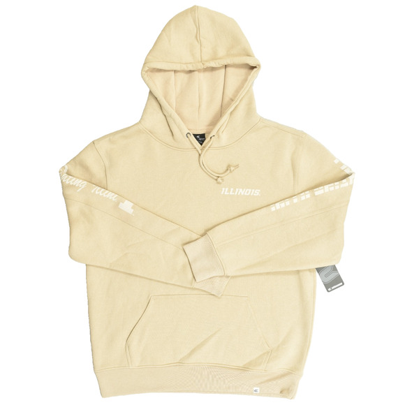 Colosseum Men's Regular Size XL Beige Illinois Hoodie Cotton Blend NEW - Picture 1 of 8